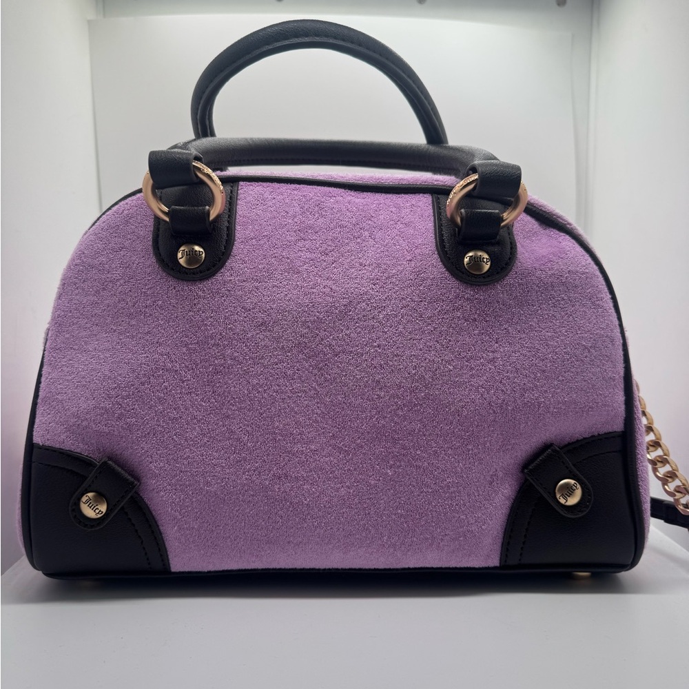 Juicy Couture Purple Lovers Club Daydreamer Shoulder Bag Handbag Charms Bow NWT - Picture 3 of 6